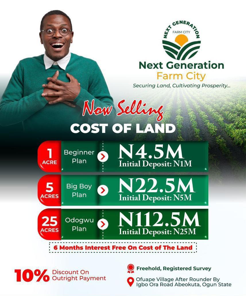 Next Generation Farm City Land Only